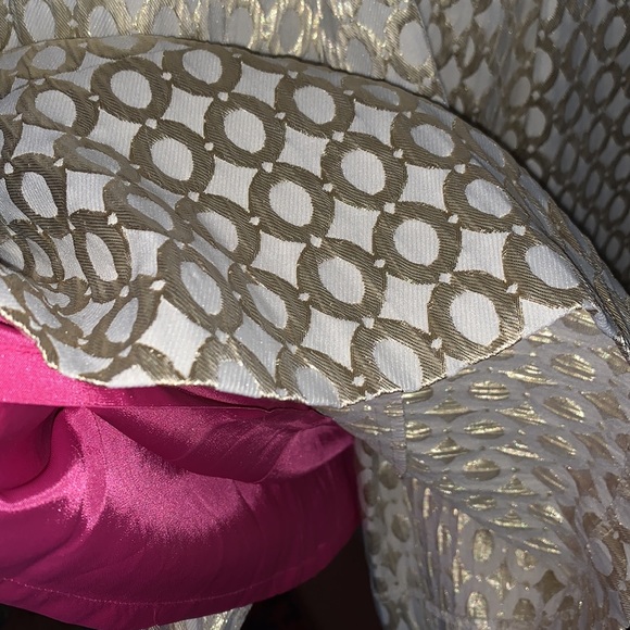 COPY - Eliza J Beautiful Metallic Thread Dress With Pink Lining - Picture 6 of 8